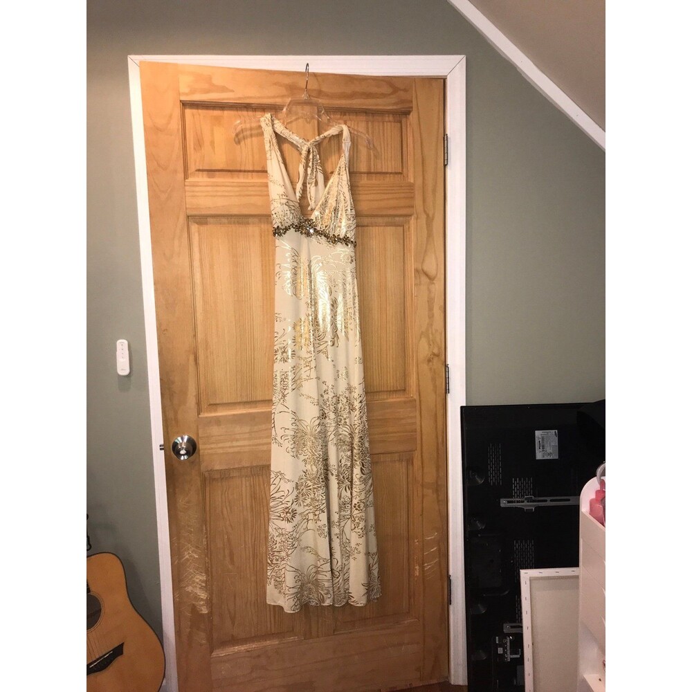 Gold formal prom Dress